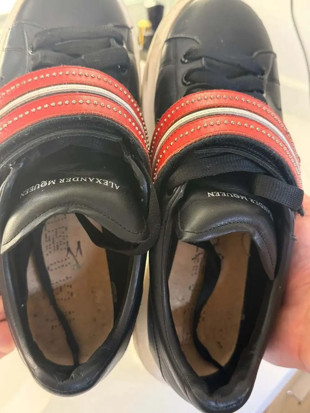 Alexander McQueen Larry Oversized Sneakers with Multicolor Leather Studded Strap